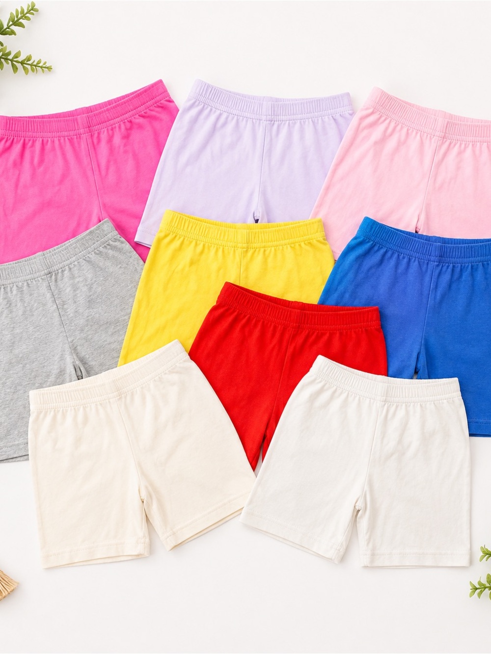 Girls Size 6/7 Cotton Bike Shorts Bundle of 6 Modesty Shorts Layering Basics